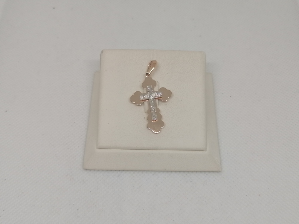 ПОДВЕСКА КРЕСТ без камня (Au 585)