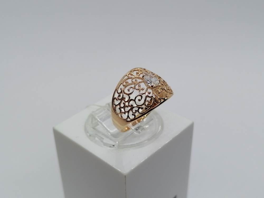 11086 КОЛЬЦО С КАМНЕМ (Au 585)