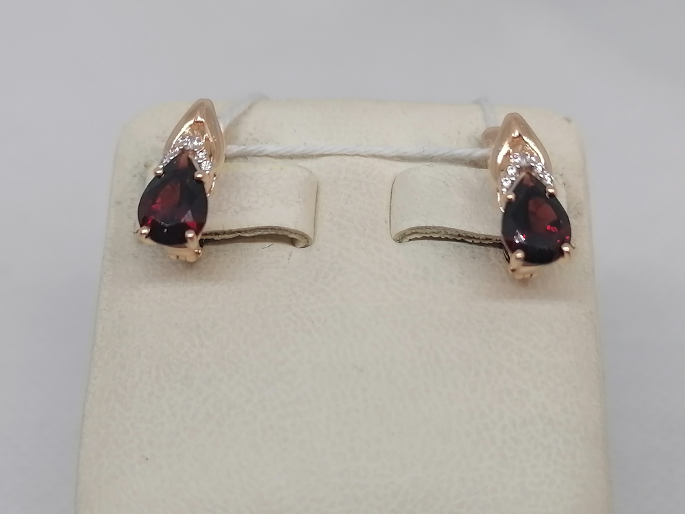 СКМИ585 СЕРЬГИ С КАМНЯМИ (Au 585)