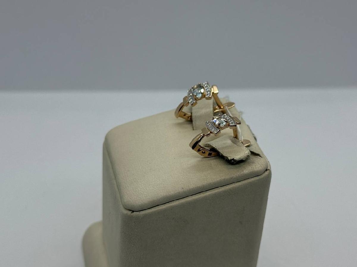 СКМИ585 СЕРЬГИ С КАМНЯМИ (Au 585)