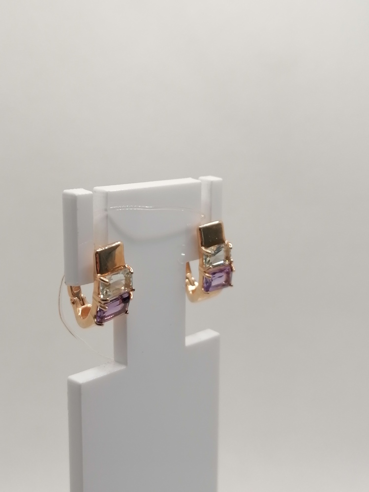 728652 СЕРЬГИ С КАМНЯМИ (Au 585)