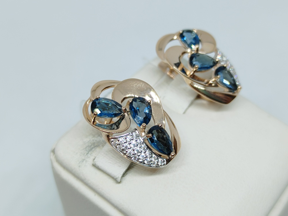 СЕРЬГИ С КАМНЯМИ (Au 585)