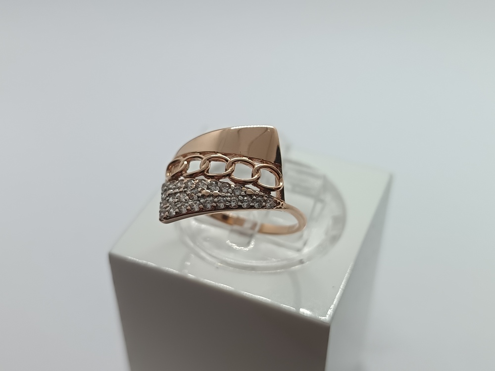 КОЛЬЦО С КАМНЯМИ (Au 585)