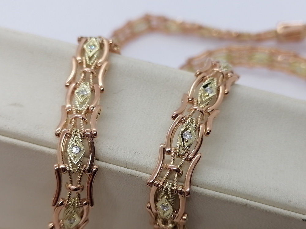 КОЛЬЕ С КАМНЯМИ Au 585