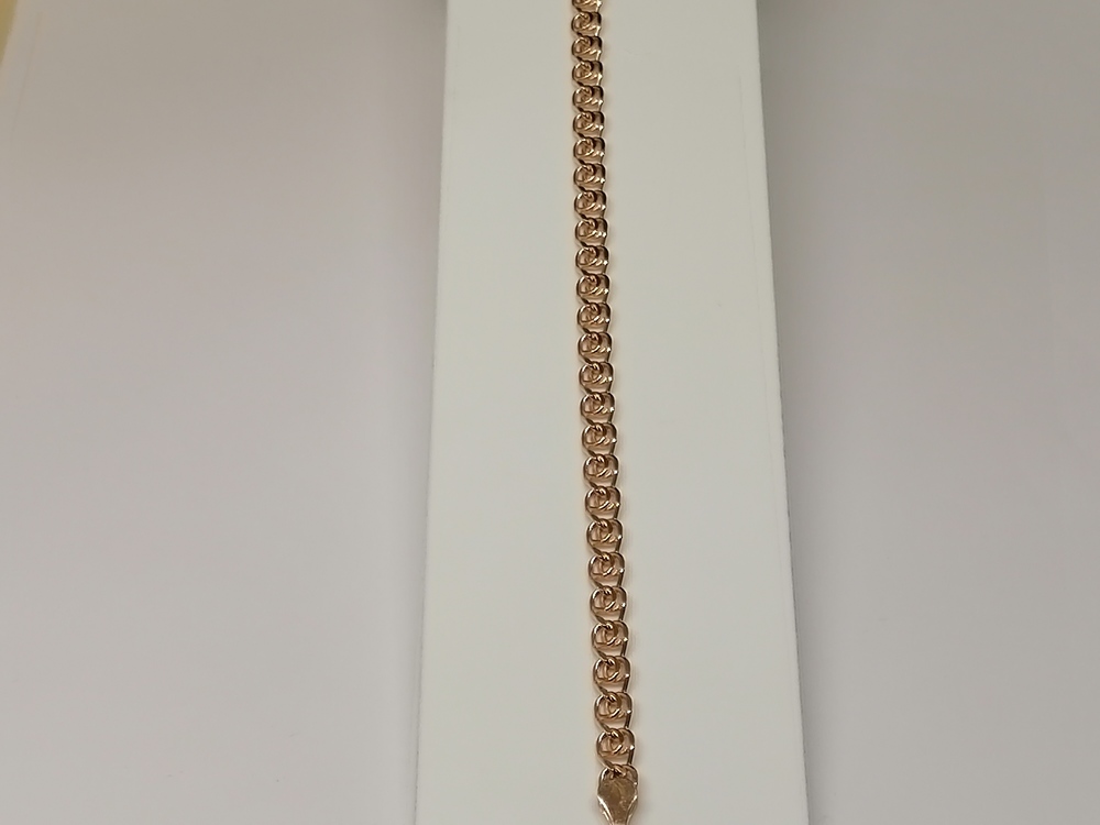 7080270П-17 БРАСЛЕТ ПУСТОТЕЛЫЙ Лав (Au 585)