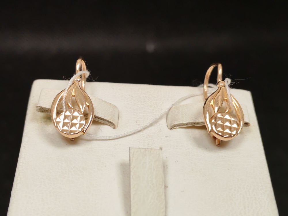 СБКМ583 СЕРЬГИ БЕЗ КАМНЯ (Au 583)