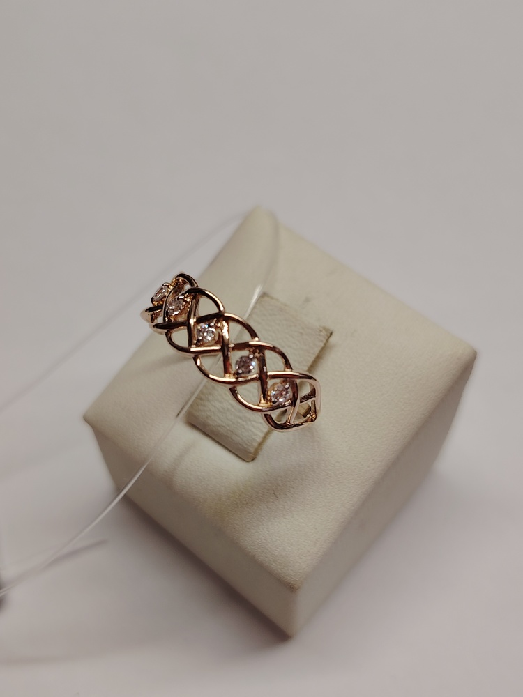 КОЛЬЦО С КАМНЯМИ (Au 585)