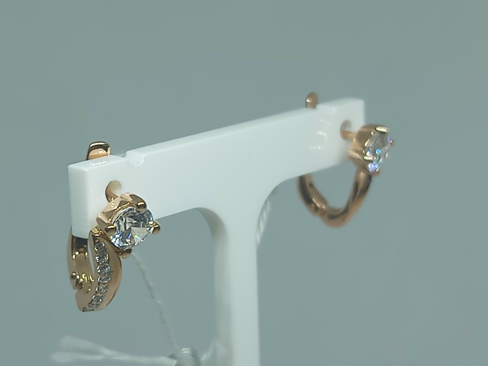 СКМИ585 СЕРЬГИ С КАМНЯМИ (Au 585)