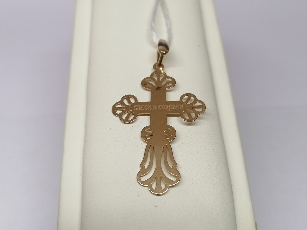 ПОДКБК585 ПОДВЕСКА КРЕСТ БЕЗ КАМНЯ (Au 585)