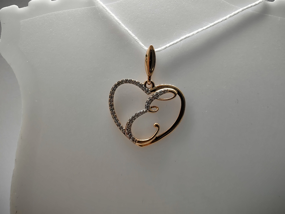 ПОДВЕСКА БУКВА Е Au 585