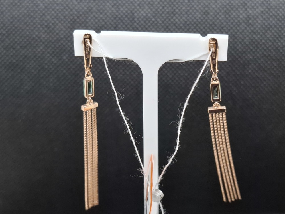 СЕРЬГИ С КАМНЕМ (Au 585)