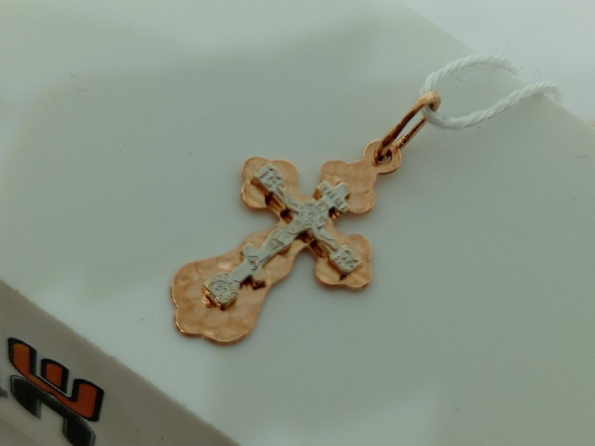 ПОДВЕСКА КРЕСТ БЕЗ КАМНЯ (Au 585)