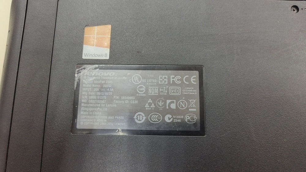 Ноутбук Lenovo; A10-4600M, Radeon HD 7660G, 4 Гб, Нет, 320 Гб