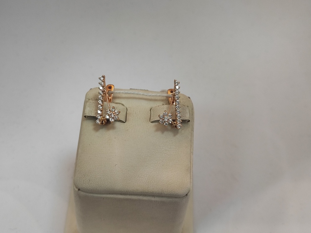 СКМИ585 СЕРЬГИ С КАМНЯМИ (Au 585)