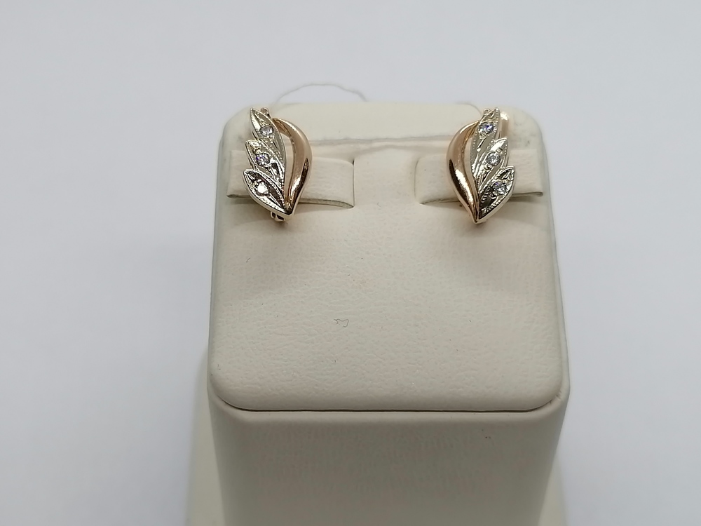 СКМИ585 СЕРЬГИ С КАМНЯМИ (Au 585)