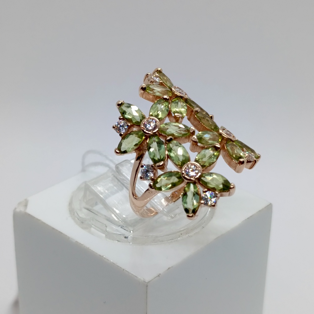 КОЛЬЦО С КАМНЯМИ (Au 585)