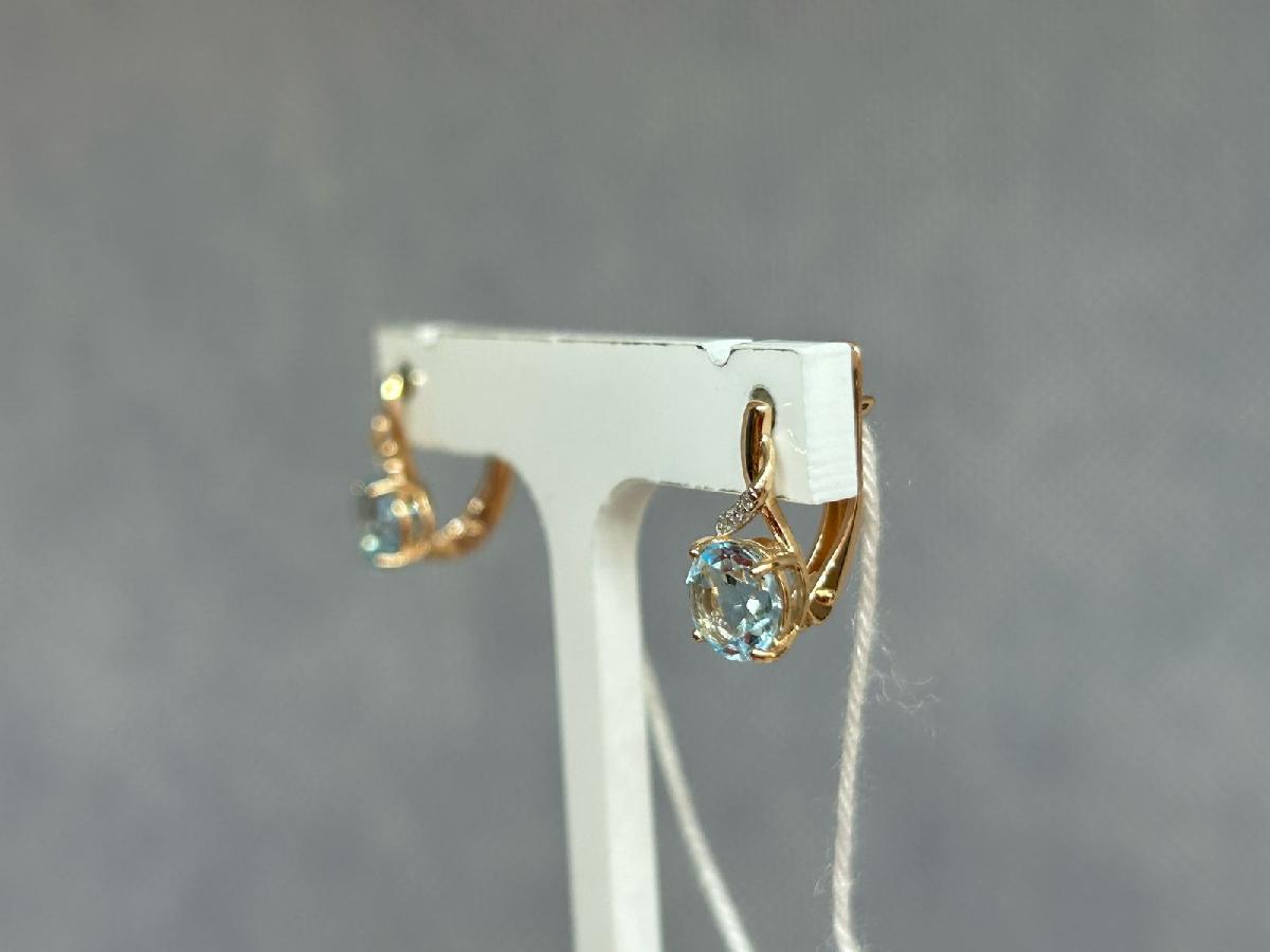 СКМИ585 СЕРЬГИ С КАМНЯМИ (Au 585)