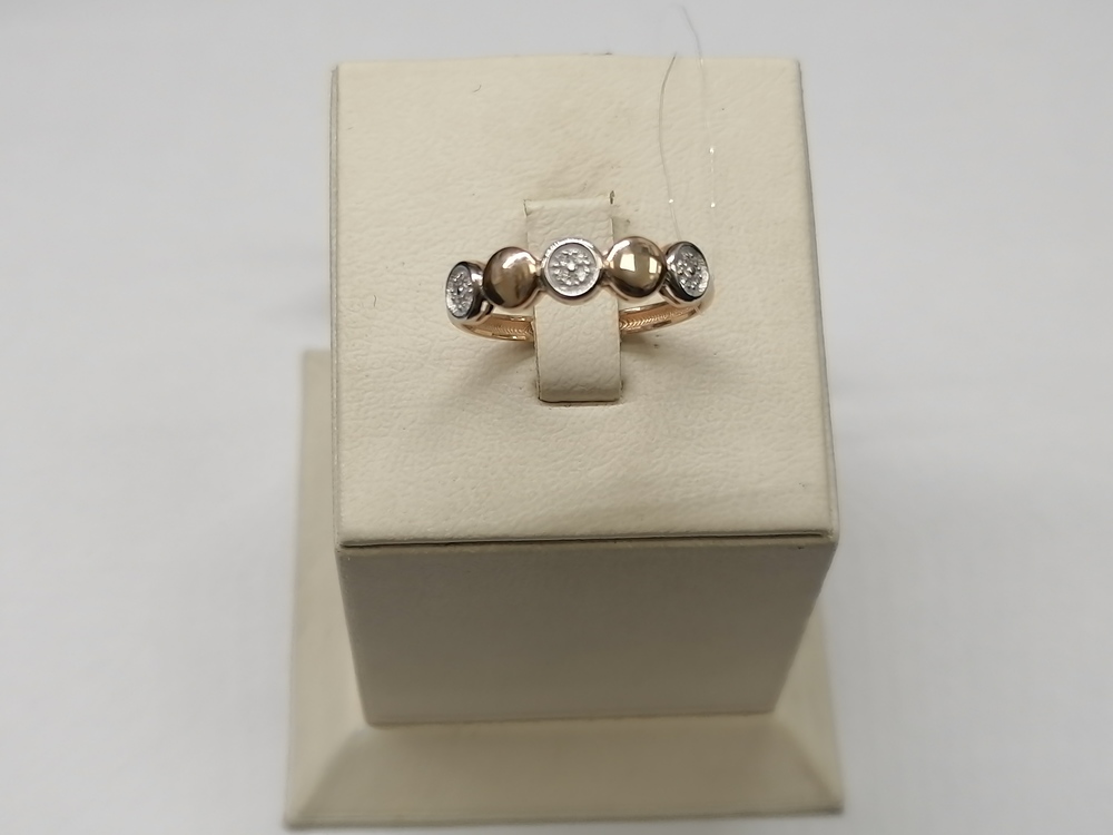 КОЛЬЦО С КАМНЯМИ (Au 585)