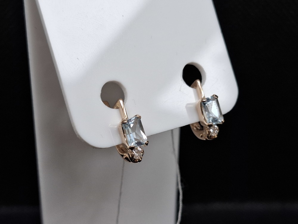 СКМИ585 СЕРЬГИ С КАМНЯМИ (Au 585)