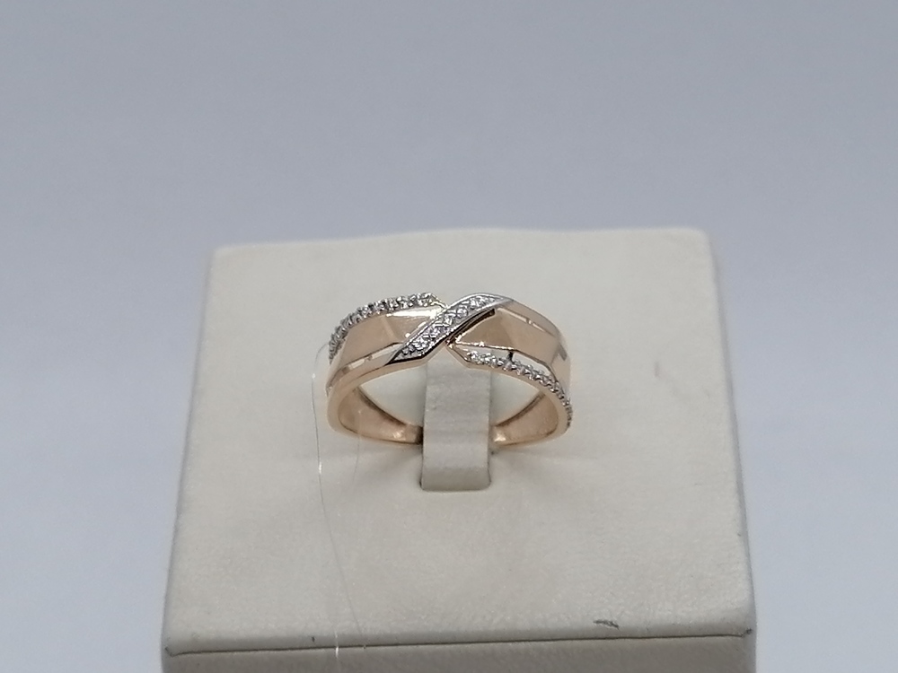 КОЛЬЦО С КАМНЯМИ (Au 585)