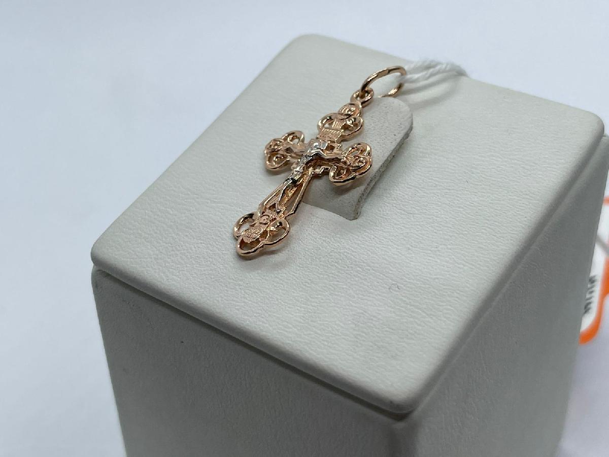 ПОДКБК585 ПОДВЕСКА КРЕСТ БЕЗ КАМНЯ (Au 585)