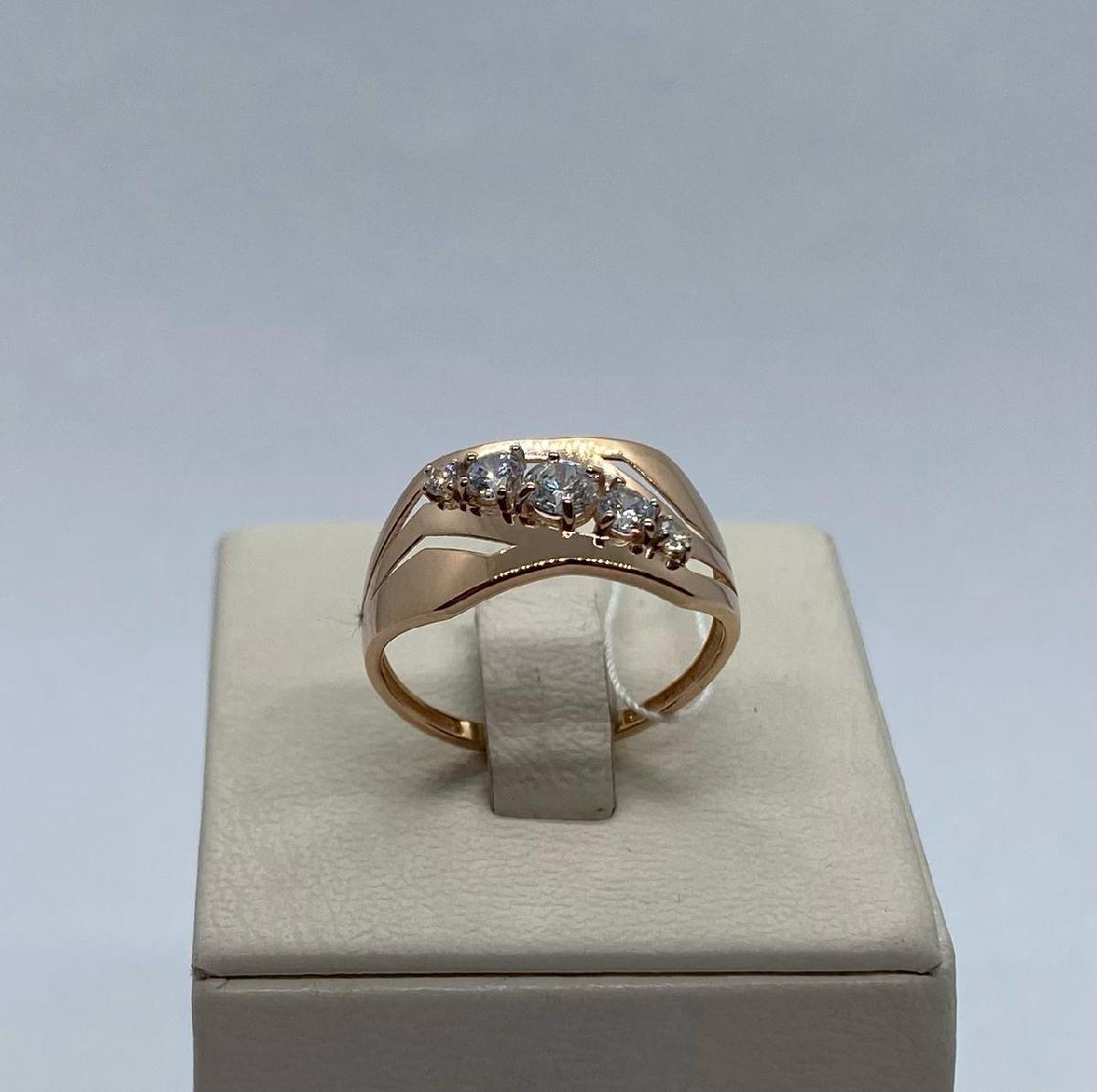 КОЛЬЦО С КАМНЯМИ (Au 585)