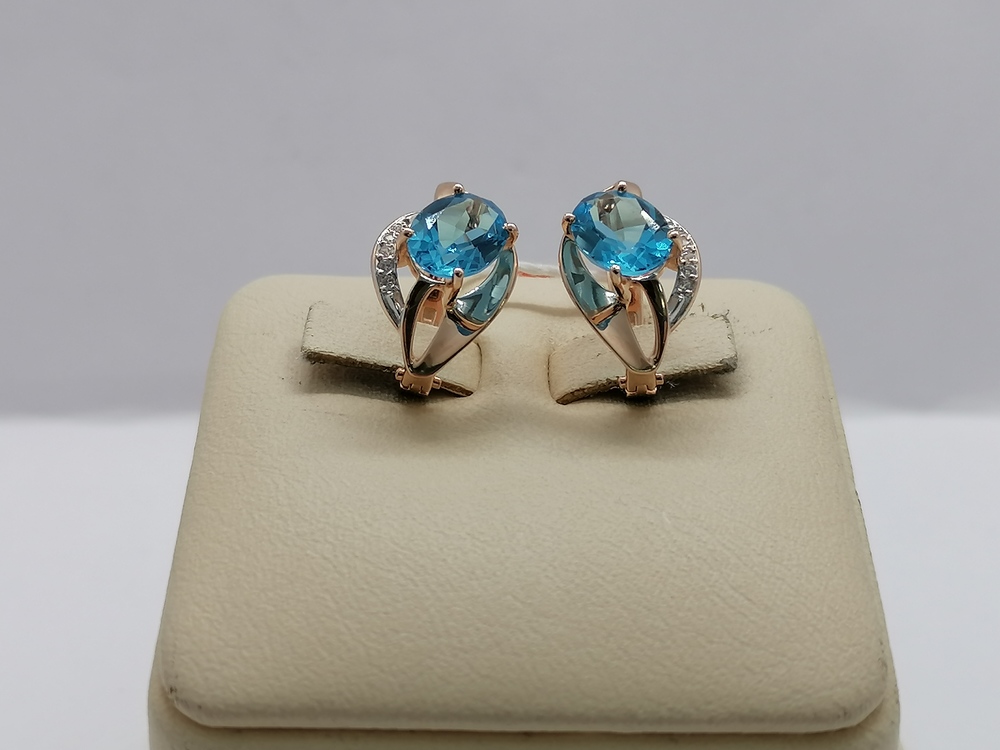 СЕРЬГИ С КАМНЯМИ (Au 585)