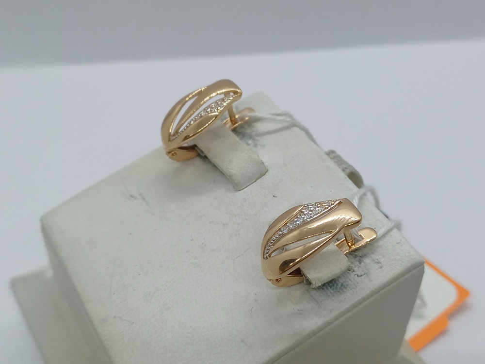 СКМИ585 СЕРЬГИ С КАМНЯМИ (Au 585)