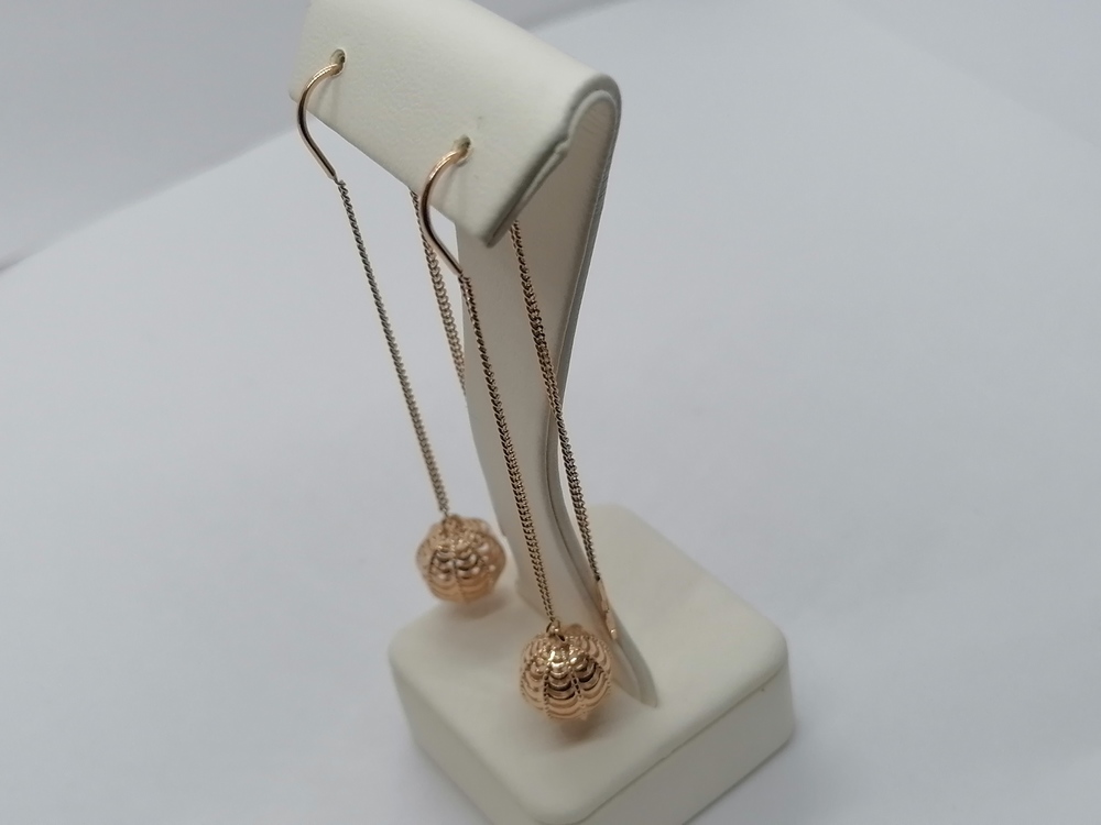 СБКМ585 СЕРЬГИ БЕЗ КАМНЯ (Au 585)