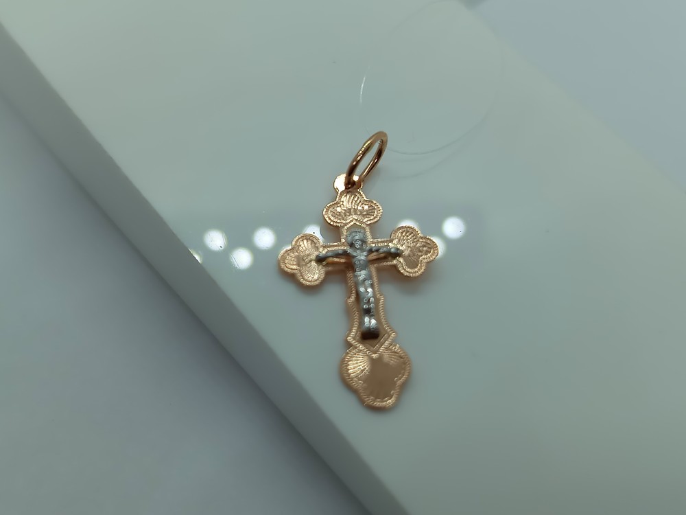 ПОДВЕСКА КРЕСТ без камня (Au 585)