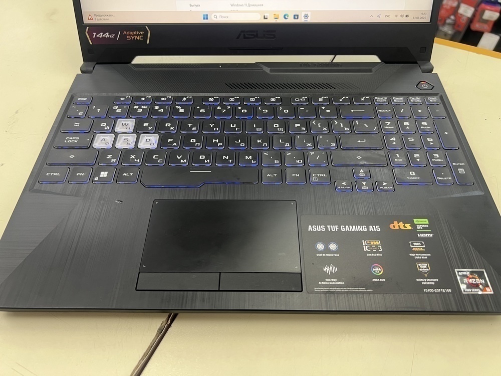 Ноутбук ASUS TUF GAMING A15 FA506NC; Ryzen 5 7535HS, GeForce RTX 3050, 16 Гб, 512 GB, Нет