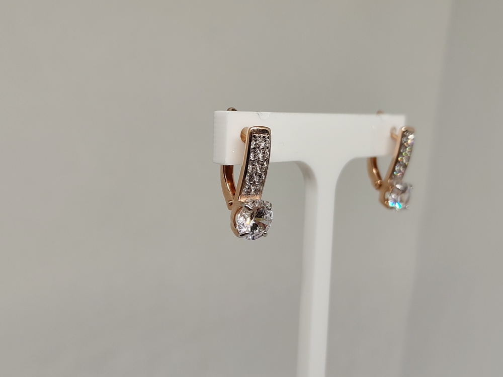 СЕРЬГИ С КАМНЯМИ (Au 585)