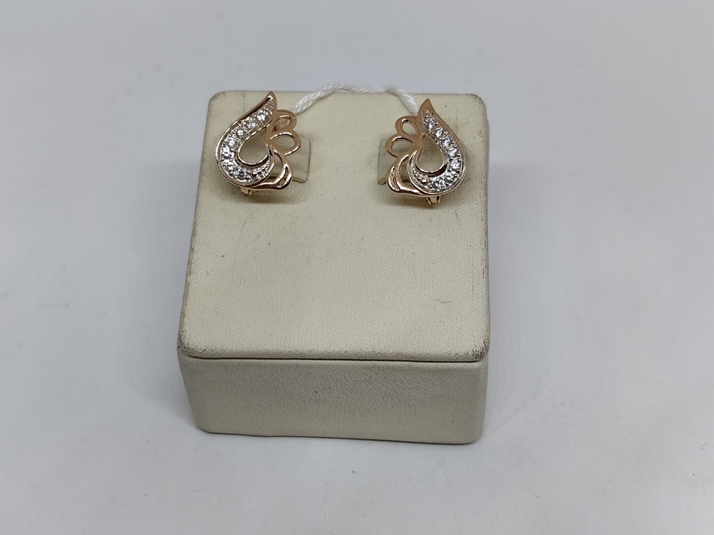 СКМИ585 СЕРЬГИ С КАМНЯМИ (Au 585)