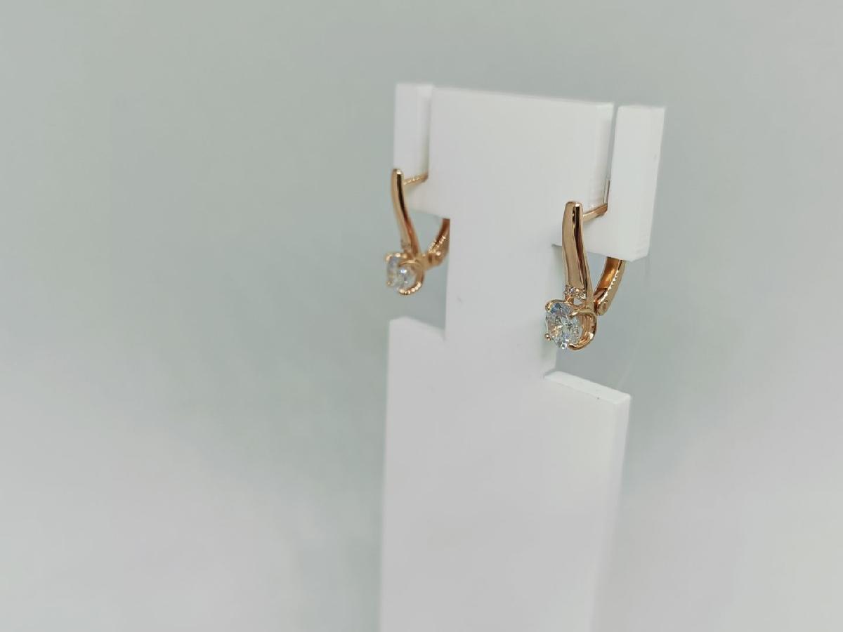 СЕРЬГИ С КАМНЕМ (Au 585)