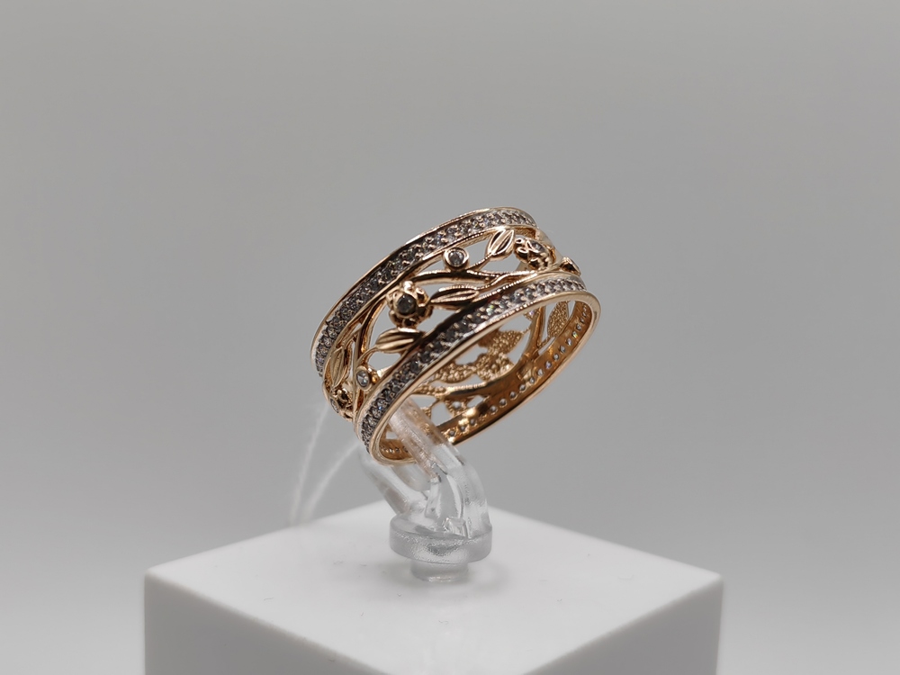 КОЛКМИ585 КОЛЬЦО С КАМНЯМИ (Au 585)