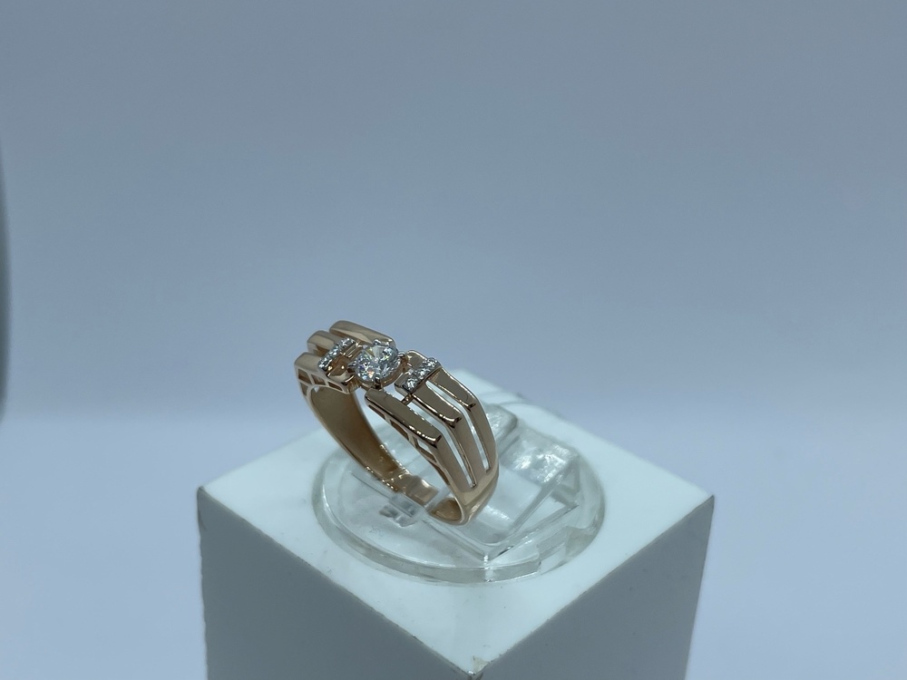 КОЛЬЦО С КАМНЯМИ (Au 585)