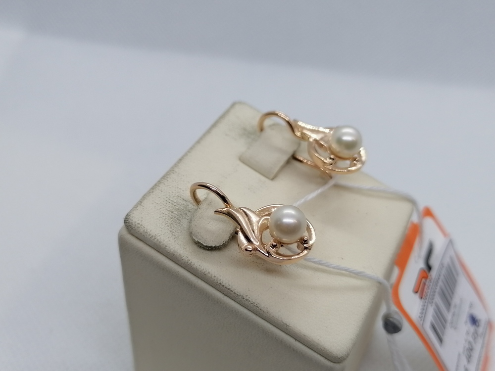 СКМ583 СЕРЬГИ С КАМНЕМ (Au 583)