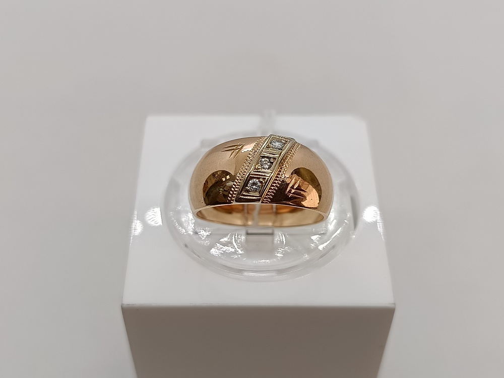 КОЛЬЦО С КАМНЯМИ (Au 585)