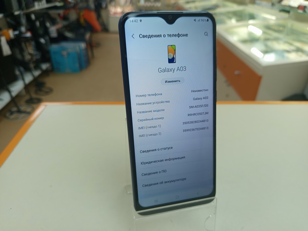 Смартфон Samsung Galaxy A03 3/32