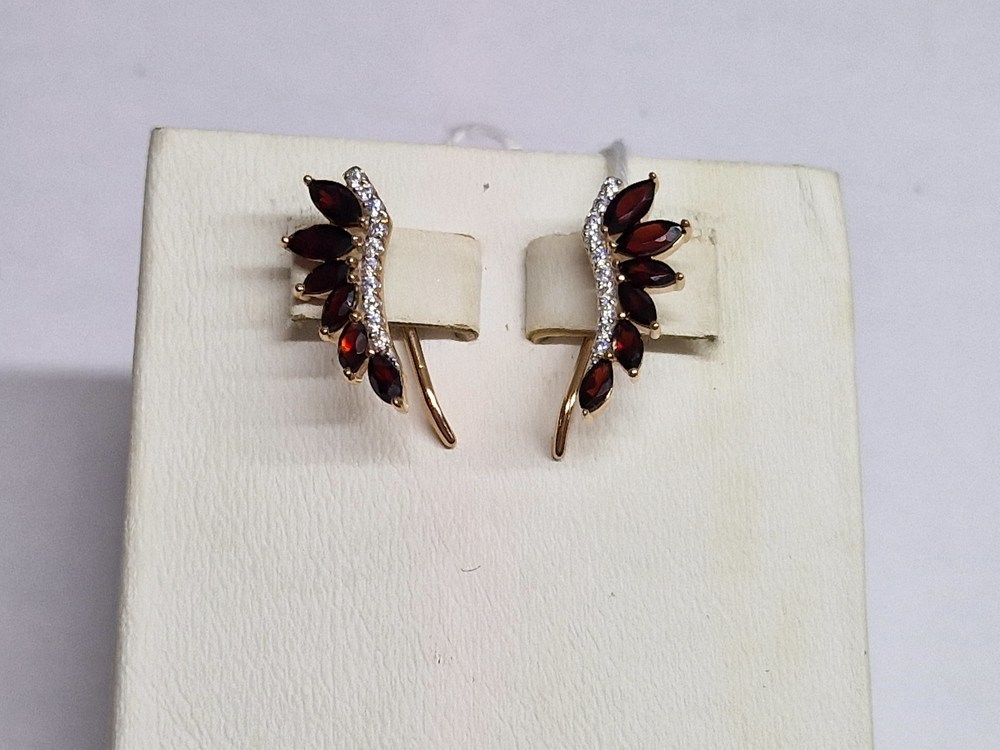 СКМИ585 СЕРЬГИ С КАМНЯМИ (Au 585)