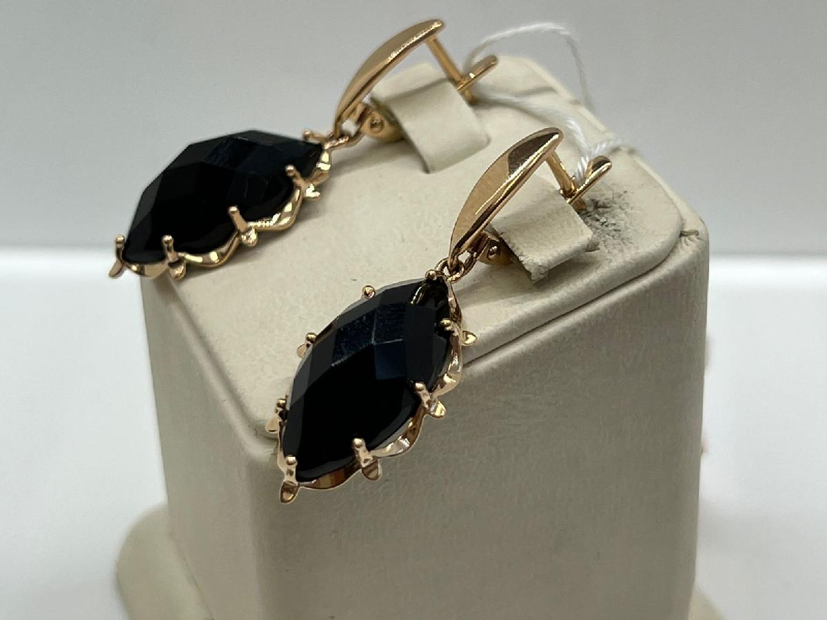 СЕРЬГИ С КАМНЕМ (Au 585)