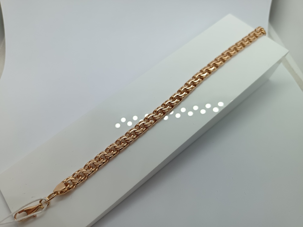 БЛБ585 БРАСЛЕТ ПОЛНОВЕСНЫЙ Бисмарк (Au 585)