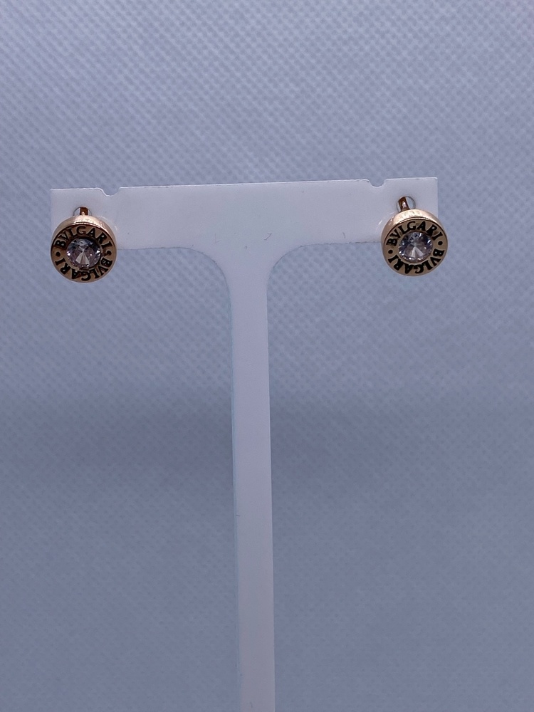 804-02432-10-00-20-00 СЕРЬГИ ПУСЕТЫ с камнем (Au 585)