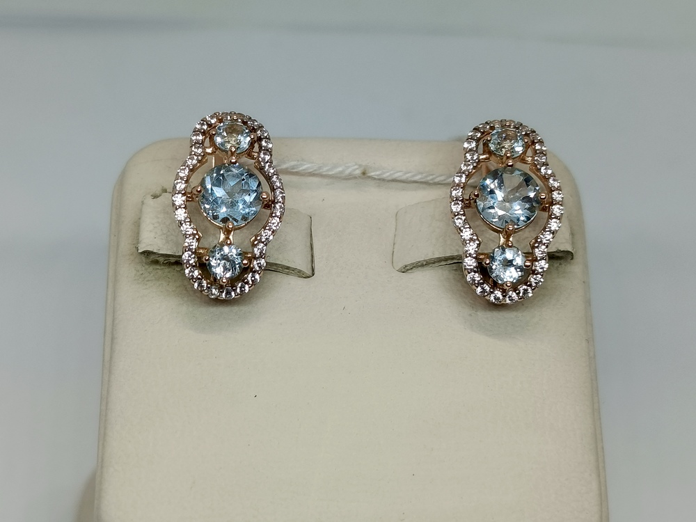 СЕРЬГИ С КАМНЯМИ (Au 585)