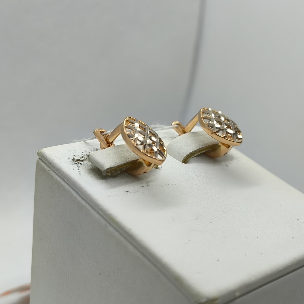 СБКМ585 СЕРЬГИ БЕЗ КАМНЯ (Au 585)