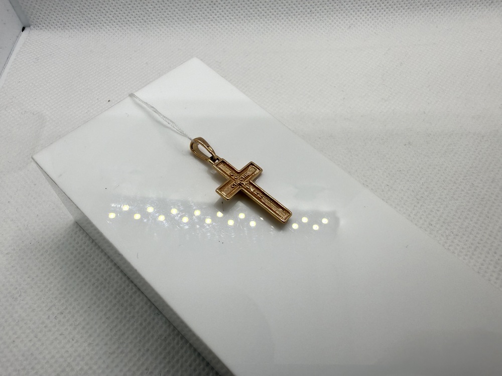 ПОДКБК585 ПОДВЕСКА КРЕСТ БЕЗ КАМНЯ (Au 585)