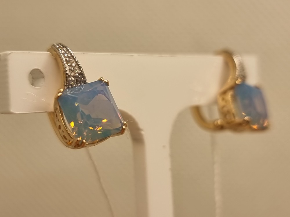 21804476 СЕРЬГИ С КАМНЯМИ (Au 585)