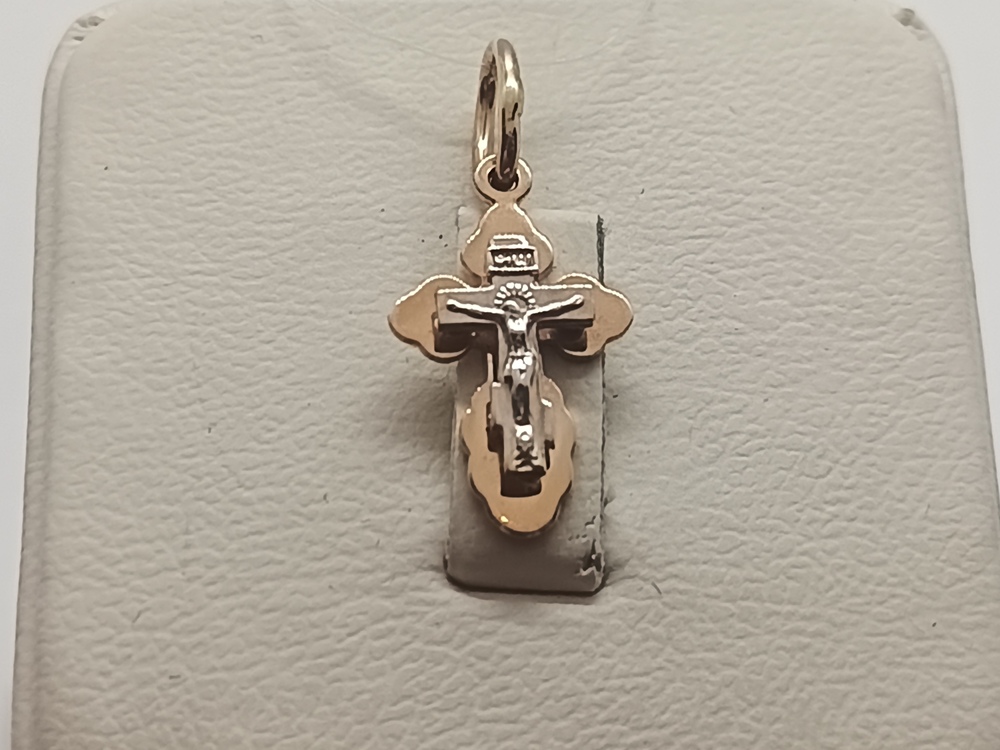 810-00344-10-00-00-00 ПОДВЕСКА КРЕСТ без камня (Au 585)