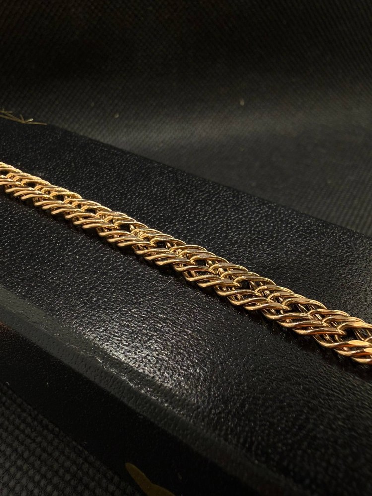 БРАСЛЕТ ПУСТОТЕЛЫЙ Ромб тройной Au 585