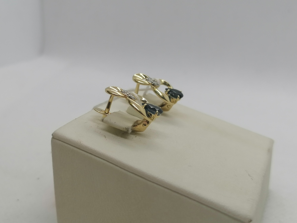 СКМИ585 СЕРЬГИ С КАМНЯМИ (Au 585)